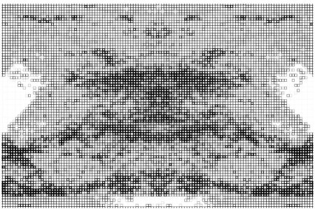 Téléchargez les illustrations : Toile de fond abstraite en mosaïque pixel. fond noir et blanc - en licence libre de droit