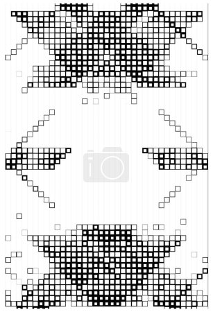 Illustration for Dotted chinese yuan map mosaic of square items - Royalty Free Image