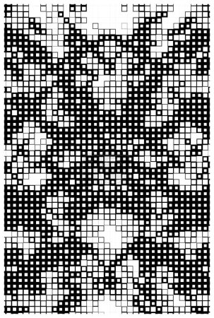 Illustration for Halftone mosaic black and white square mosaic. vector illustration - Royalty Free Image