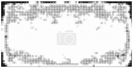 Ilustración de Vector pixel arte medio tono aislado sobre fondo blanco - Imagen libre de derechos