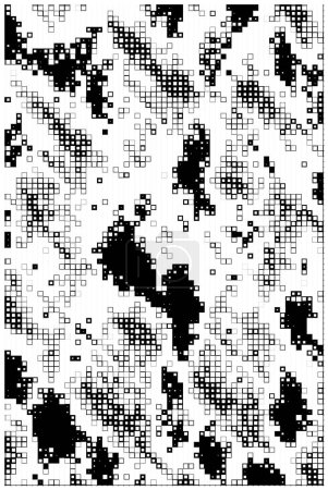 Illustration for Abstract pixelated background. monochrome texture. black and white textured background. pattern background - Royalty Free Image