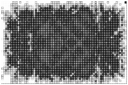 Ilustración de Fondo de pantalla con píxeles en blanco y negro. folleto abstracto con cuadrados - Imagen libre de derechos