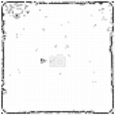 Illustration for Abstract black and white background with squares, vector illustration - Royalty Free Image