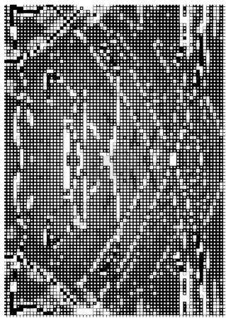 Téléchargez les illustrations : Abstrait fond noir et blanc avec des carrés. illustration vectorielle. pixels carrés. concept de mosaïque - en licence libre de droit