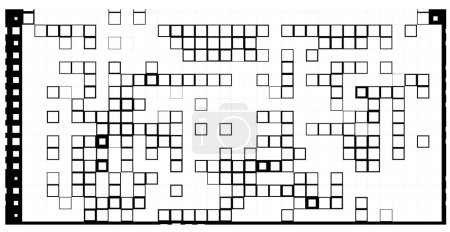 Illustration for Abstract black and white background with squares, vector illustration - Royalty Free Image