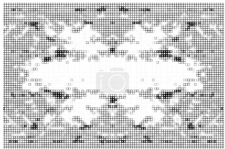 Illustration for Black halftone pattern with  geometric background. vector illustration - Royalty Free Image