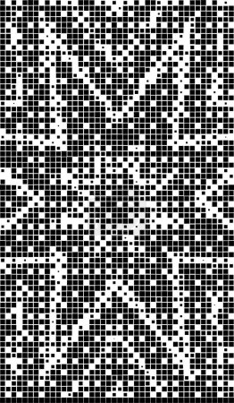 Téléchargez les illustrations : Affiche avec pixels carrés. abstrait fond noir et blanc - en licence libre de droit