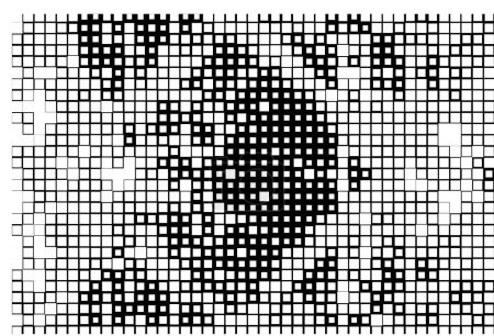 Ilustración de Fondo abstracto en blanco y negro con cuadrados. diseño de ilustración vectorial. píxeles cuadrados. concepto de mosaico - Imagen libre de derechos