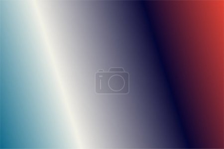 Illustration for Colorful abstract blur gradient background with Blue Grotto, Ivory, Dark Blue, Cinnabar colors. Soft blurred backdrop. Defocused vector illustration template for your graphic design, banner, web - Royalty Free Image