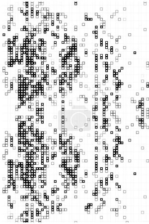 Illustration for Creative texture, abstract poster. wallpaper with black and white pixels - Royalty Free Image