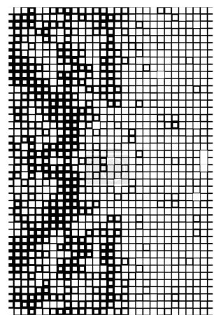 Ilustración de Textura abstracta en blanco y negro. superficie con píxeles cuadrados. - Imagen libre de derechos