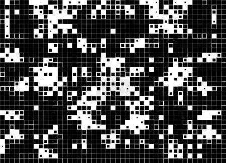 Illustration for Abstract black and white background with squares. vector illustration - Royalty Free Image