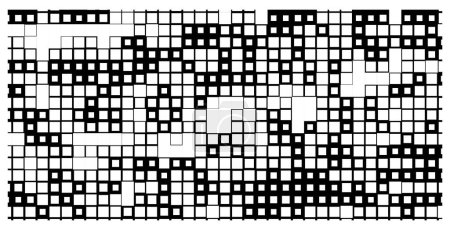 Téléchargez les illustrations : Pixel abstrait fond de grille. illustration vectorielle. pixels carrés. concept de mosaïque - en licence libre de droit