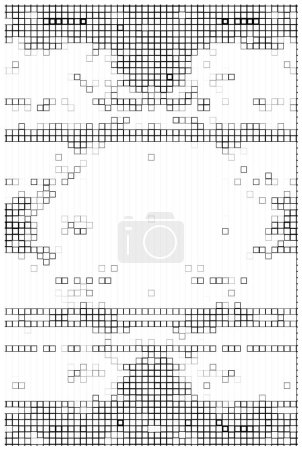 Ilustración de Cuadrados geométricos abstractos en blanco y negro para el diseño - Imagen libre de derechos