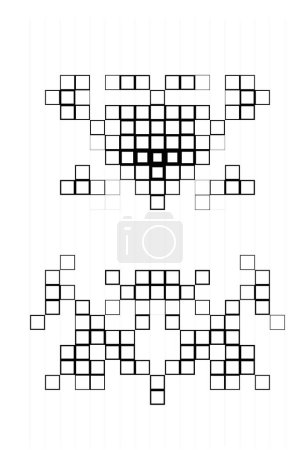 Illustration for Abstract black and white geometric squares for design and graphic - Royalty Free Image
