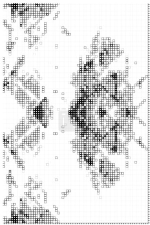 Illustration for Pattern with black and white square pixels. abstract poster - Royalty Free Image