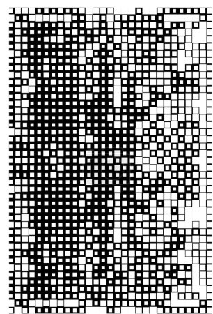 Ilustración de Fondo abstracto con piezas pequeñas. ilustración en blanco y negro - Imagen libre de derechos
