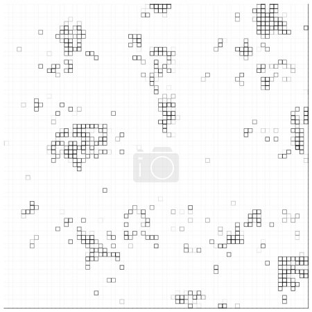 Illustration for Abstract background with small pieces. black and white illustration - Royalty Free Image
