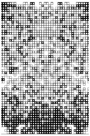 Photo for Pattern with black and white square pixels. abstract poster - Royalty Free Image