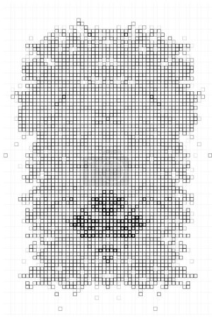 Ilustración de Fondo de pantalla con píxeles cuadrados en blanco y negro. cartel abstracto - Imagen libre de derechos