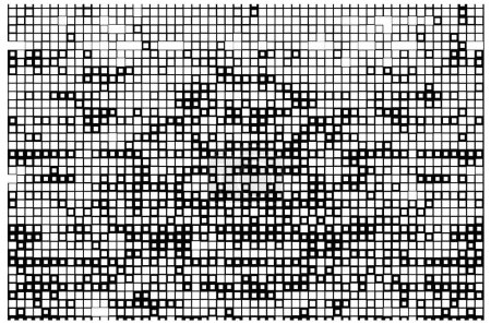 Téléchargez les illustrations : Simple affiche. papier peint avec pixels carrés noirs et blancs - en licence libre de droit