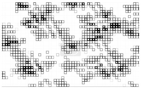 Ilustración de Cartel abstracto. fondo de pantalla con formas cuadradas en blanco y negro - Imagen libre de derechos