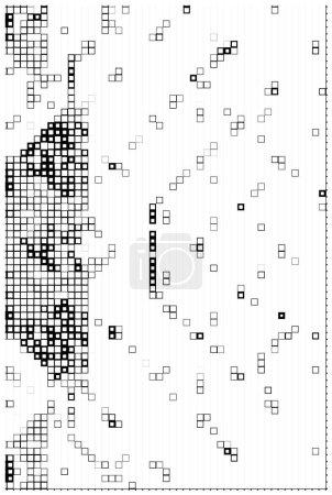 Illustration for Wallpaper with mosaic pieces. abstract black and white illustration - Royalty Free Image