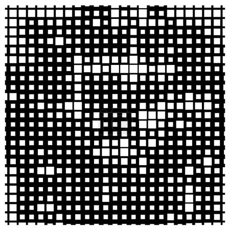 Ilustración de Ilustración abstracta en blanco y negro para espacio de copia. fondo con formas de mosaico - Imagen libre de derechos