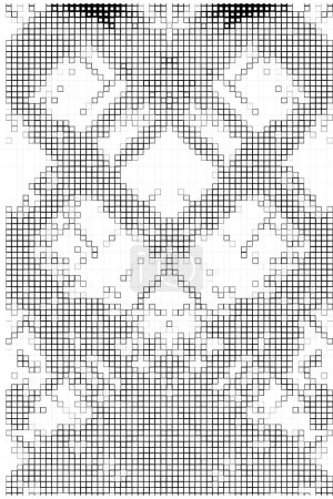 Illustration for Abstract black and white illustration for copy space. background with mosaic shapes - Royalty Free Image