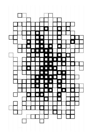 Ilustración de Fondo de pantalla abstracto. diseño con píxeles en blanco y negro - Imagen libre de derechos