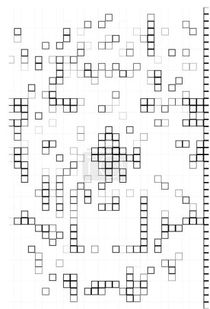 Téléchargez les illustrations : Abstrait vecteur grungy monochrome texturé fond noir et blanc - en licence libre de droit