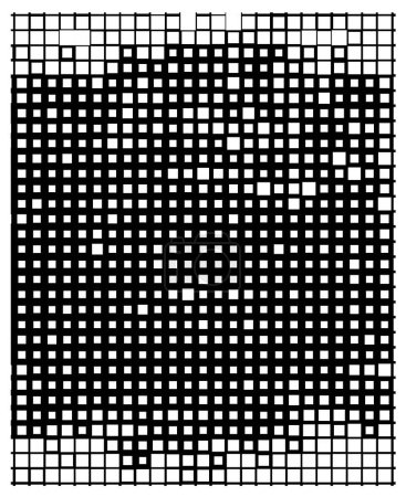 Ilustración de Fondo abstracto con cuadrados y píxeles en blanco y negro - Imagen libre de derechos