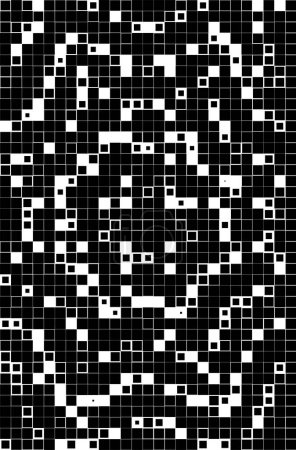 Ilustración de Cuadrados y píxeles en blanco y negro. fondo abstracto - Imagen libre de derechos