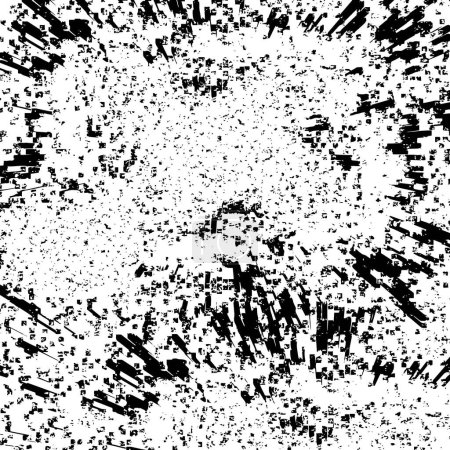 Téléchargez les illustrations : Abstrait fond de texture grunge noir et blanc. illustration vectorielle - en licence libre de droit