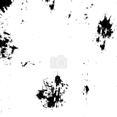 Téléchargez les illustrations : Fond abstrait, texture grunge noir et blanc. illustration vectorielle. - en licence libre de droit