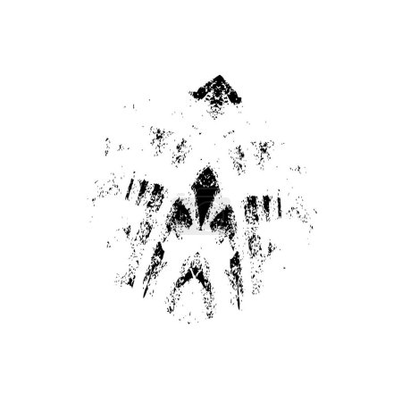 Ilustración de Golpe de cepillo negro grunge con textura de socorro. vector - Imagen libre de derechos