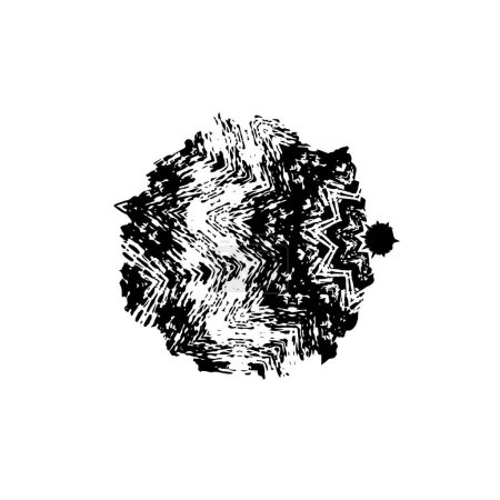 Ilustración de Forma geométrica abstracta en blanco y negro. elemento de diseño. ilustración vectorial - Imagen libre de derechos