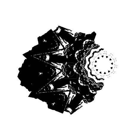 Ilustración de Trazo de pincel gráfico negro sobre fondo blanco - Imagen libre de derechos