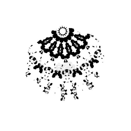 Illustration for Vector black and white grunge background. monochrome ink brush stroke - Royalty Free Image