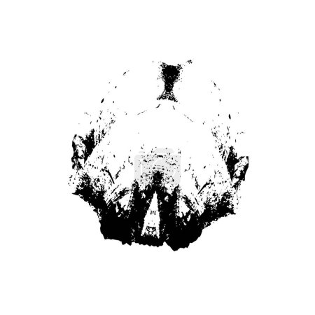 Ilustración de Grunge vector fondo con trazos de cepillo seco - Imagen libre de derechos