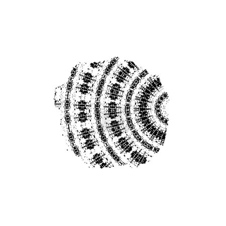 Illustration for Creative element of black brush stroke on white background - Royalty Free Image
