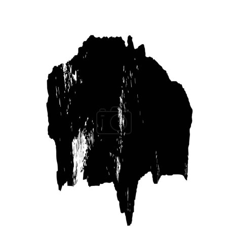 Ilustración de Pinceladas negras aisladas sobre fondo blanco. ilustración vectorial - Imagen libre de derechos