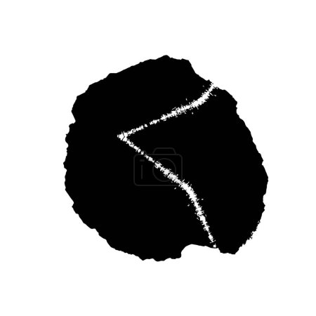 Ilustración de Silueta aislada de un diseño de vector de neumático roto - Imagen libre de derechos