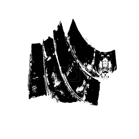 Ilustración de Pinceladas de tinta negra. ilustración grunge - Imagen libre de derechos