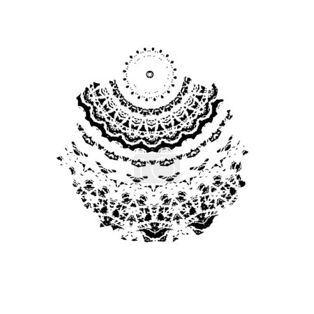 Téléchargez les illustrations : Mandala doodle dessiné à la main vectoriel - en licence libre de droit