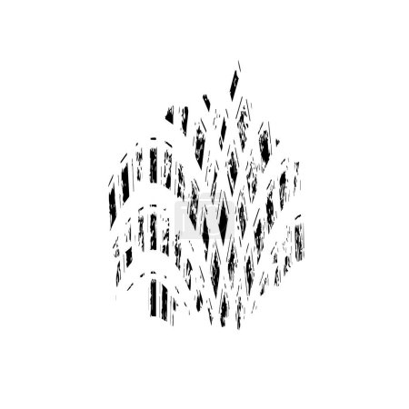 Téléchargez les illustrations : Main - gribouillage dessiné de feuilles de palmier - en licence libre de droit