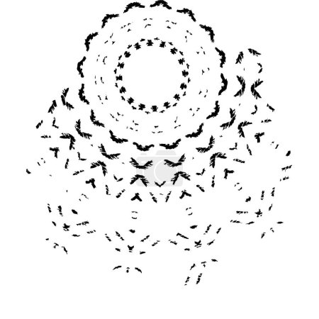 Illustration for Creative element of black brush stroke on white background - Royalty Free Image