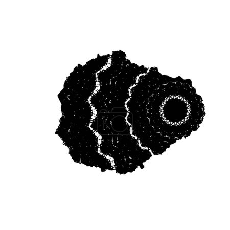 Téléchargez les illustrations : Creative element of black brush stroke on white background - en licence libre de droit