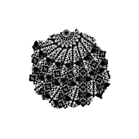 Illustration for Hand drawn decorative round lace. - Royalty Free Image