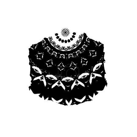 Illustration for Black ink brush stroke on white background. - Royalty Free Image
